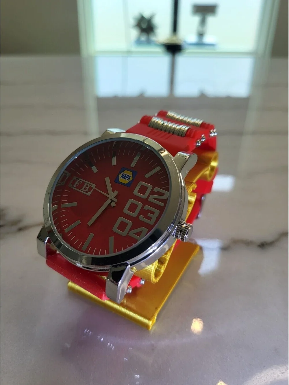 Men's Quartz Watch Working New Battery Automobilia 50mm NAPA Auto Part Works EUC